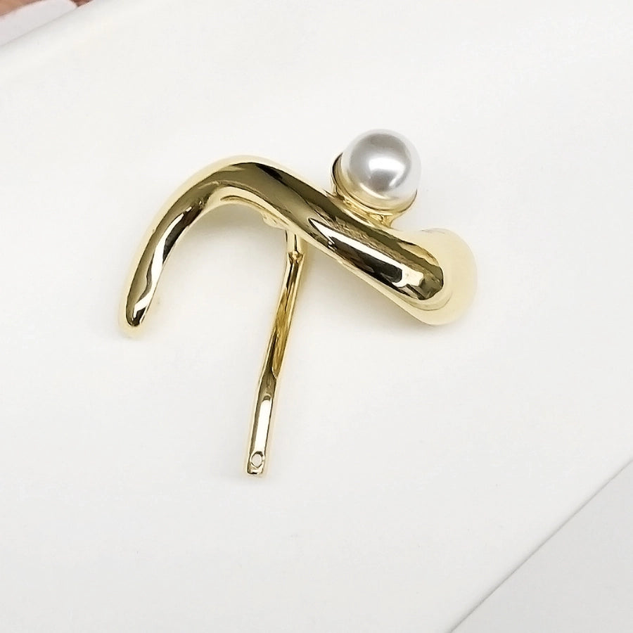 Women's Simple Style Solid Color Alloy Plating Pearl Hair Clip