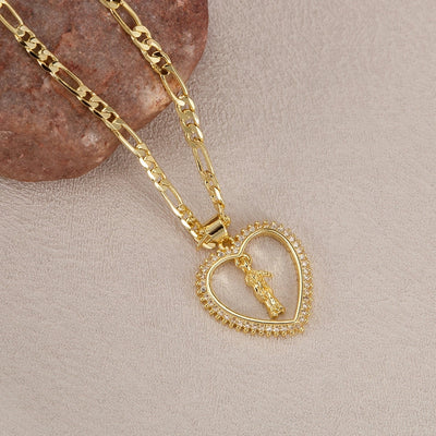 Jewelry French Style Simple Style Geometric Copper 14K Gold Plated Pendant Necklace