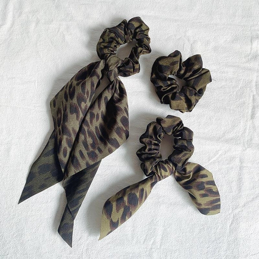 color leopard print hair band chiffon elastic hair rope nhof154782