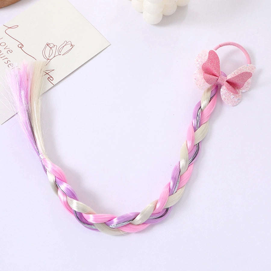 Girl'S Cute  Bow Knot Snowflake chemical fiber Inlay Rhinestones Hair Tie