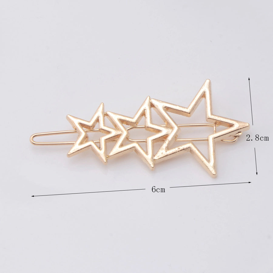 fashion geometric metal plating hair clip