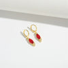 1 Pair Elegant Simple Style Solid Color Plating Inlay Copper Zircon 14K Gold Plated Drop Earrings