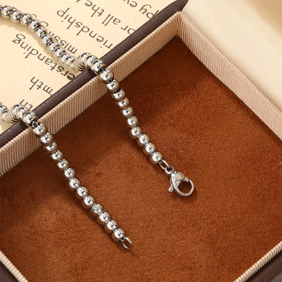 Casual Round 304 Stainless Steel Bracelets In Bulk