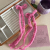 Women's Korean Style Bow Knot Flannel Hair Claws