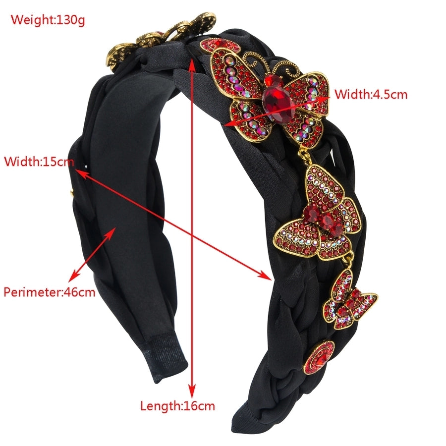 Women's Casual Vintage Style Classic Style Butterfly Alloy Cloth Rhinestone Hair Band
