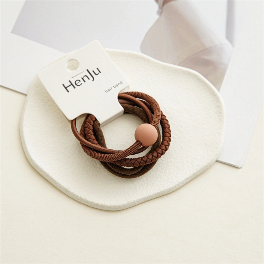 simple style solid color acrylic hair tie 1 set