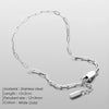 Simple Style Classic Style Paper Clip 304 Stainless Steel Paperclip Chain Bracelets In Bulk