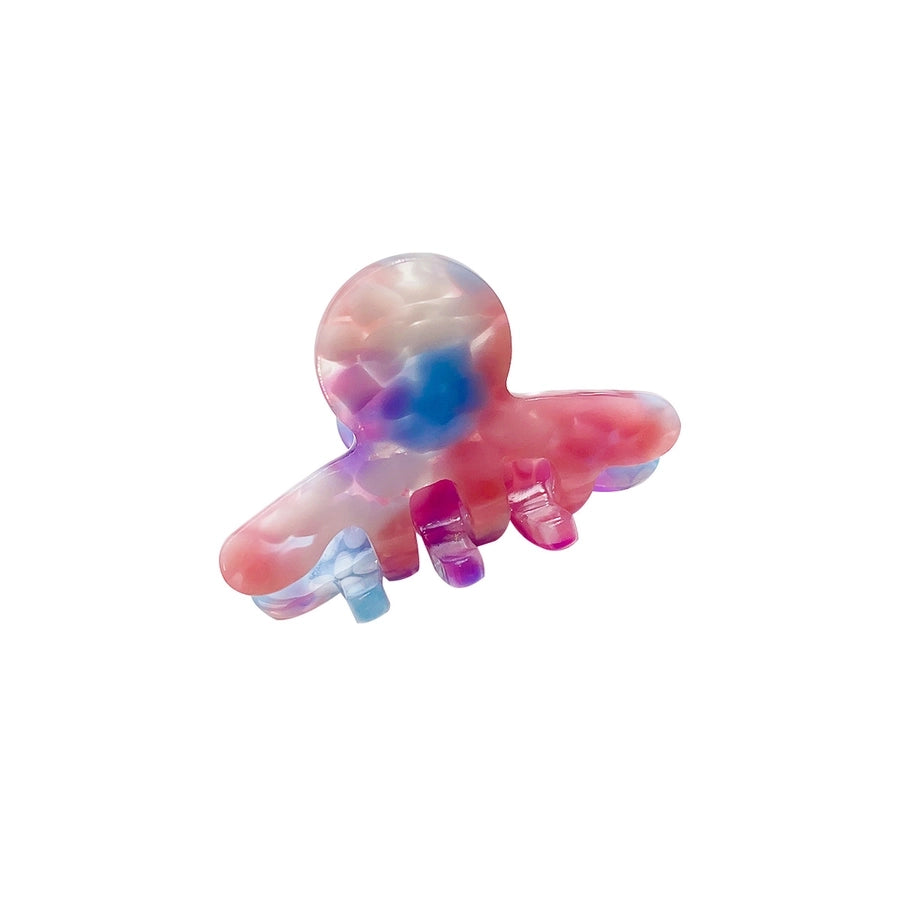 cute color block acetic acid sheets plating hair claws 1 piece