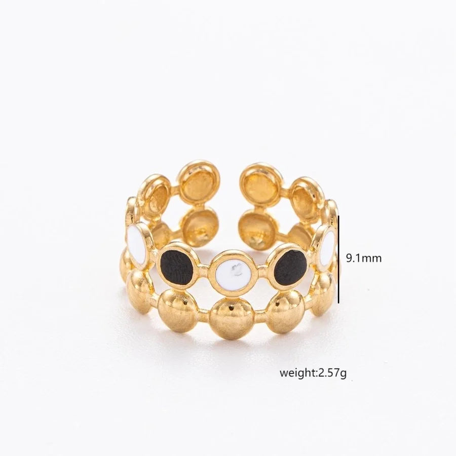 Jewelry Elegant Devil's Eye Star Heart Shape 304 Stainless Steel Open Rings