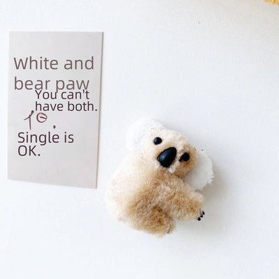 Internet Celebrity  Cartoon Three-Dimensional Plush Koala Hairpin Side Clip Banana Clip Clip Photo Cute Hair Accessories