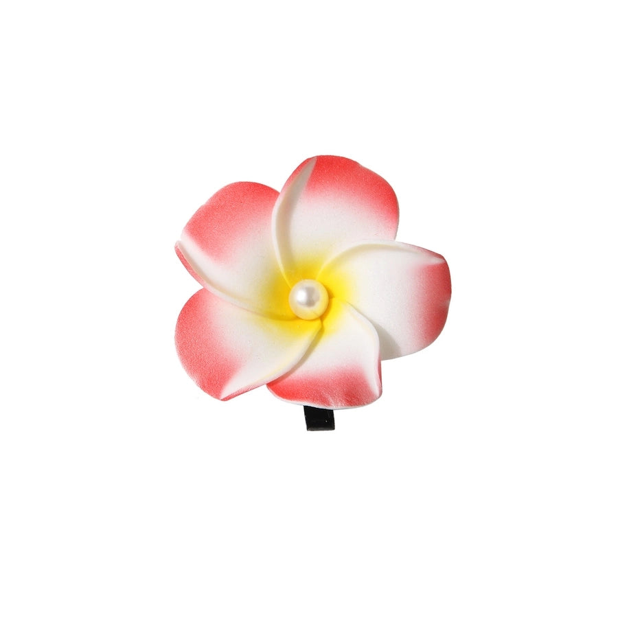 Women's Sweet Flower Plastic Metal Inlay Pearl Hair Clip