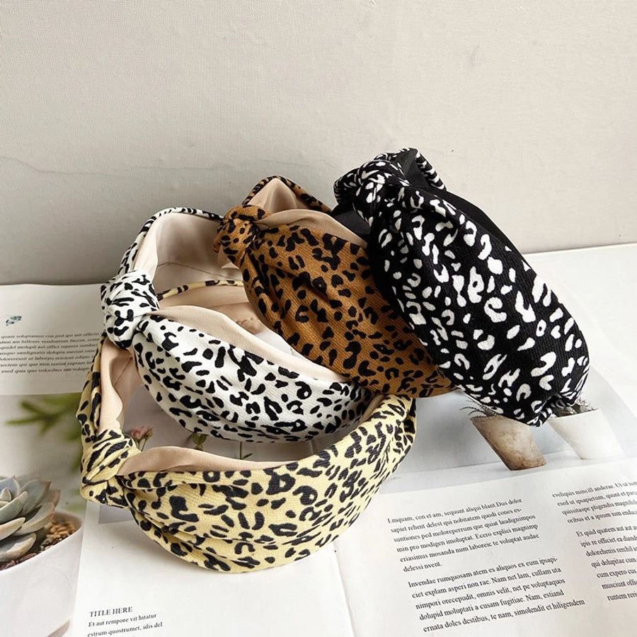 women's ig style retro leopard cloth hair band