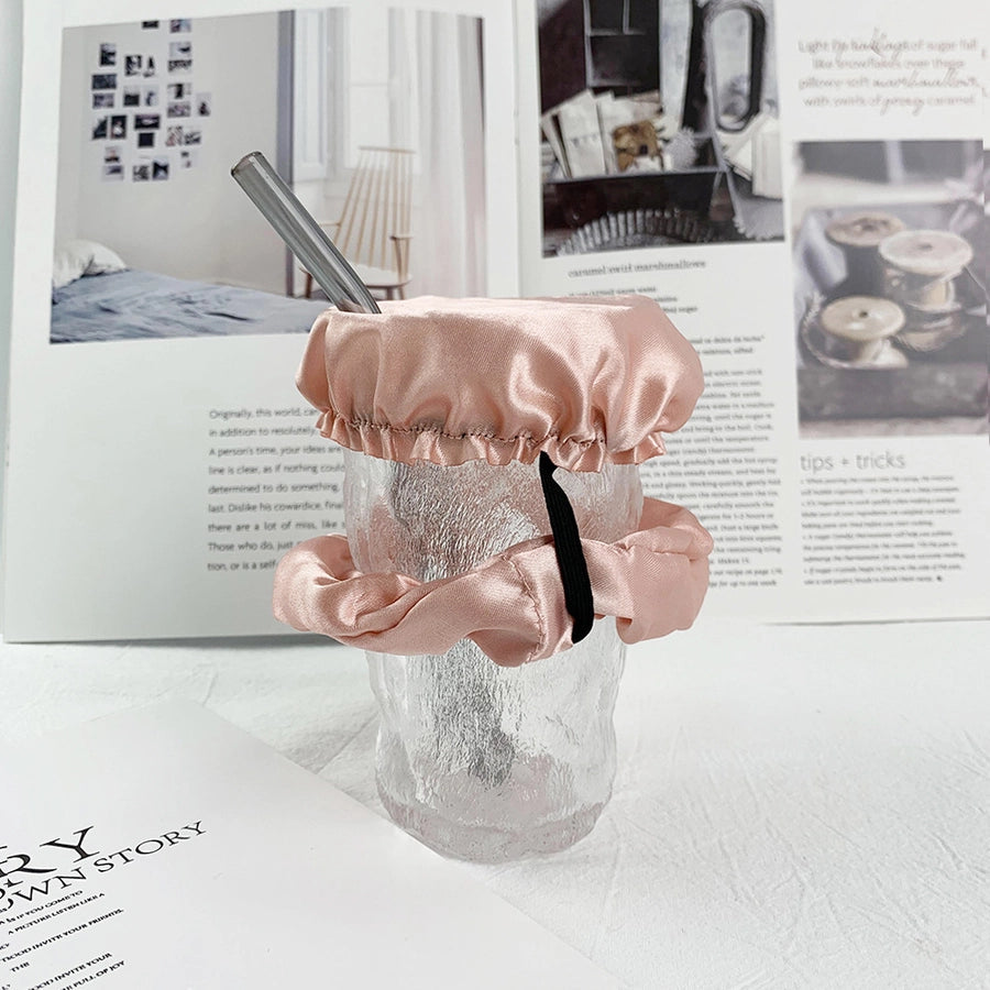 Nightclub Anti-Medicine Artifact Elastic Rubber Band Cup Lid Set  Color Diamond-Embedded Large Intestine Hair Ring Hair Rope for Women