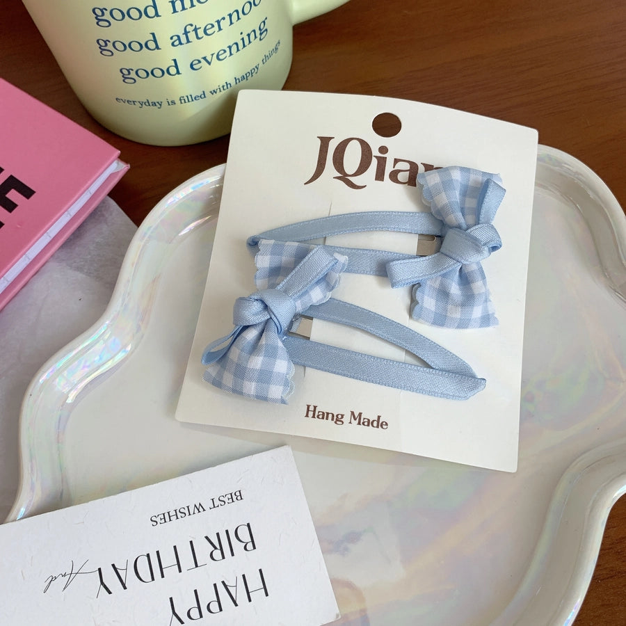 Women's IG Style Sweet Bow Knot Cloth Hair Clip