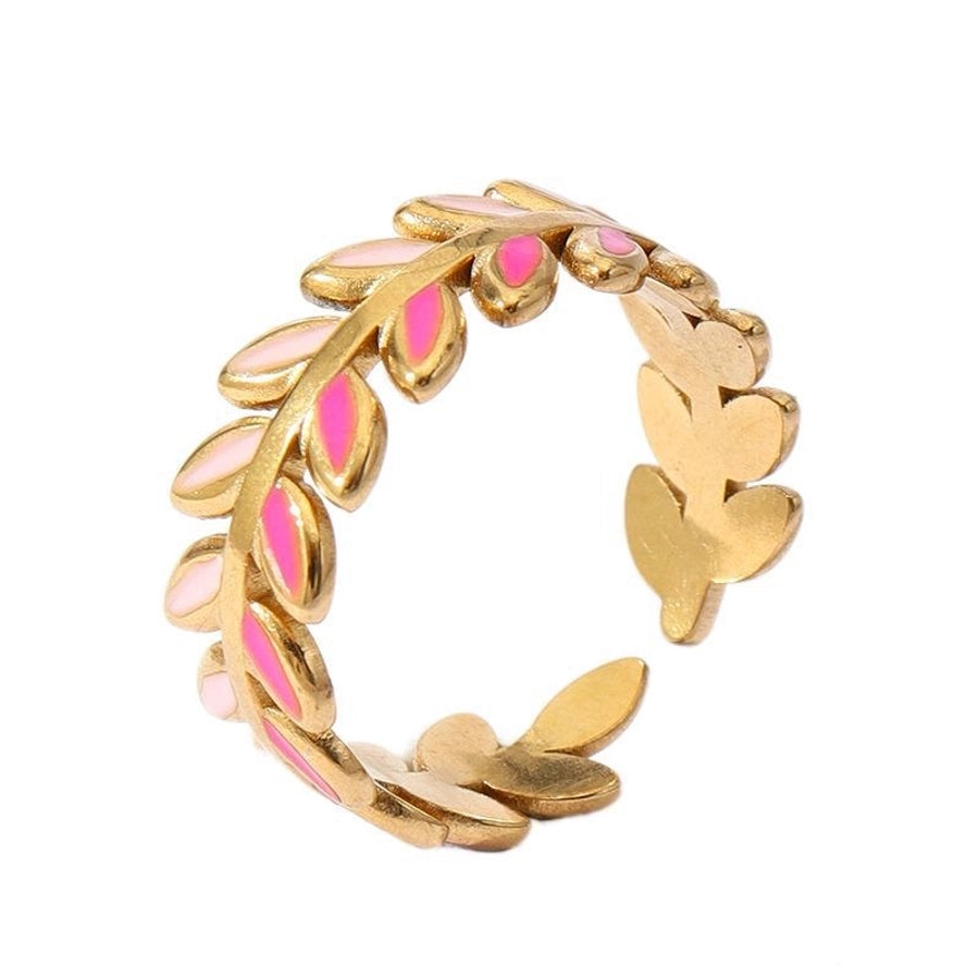 Jewelry IG Style Star Leaves Heart Shape 304 Stainless Steel Open Rings