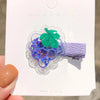 kid's cute cartoon fruit alloy rubber sequins hair clip