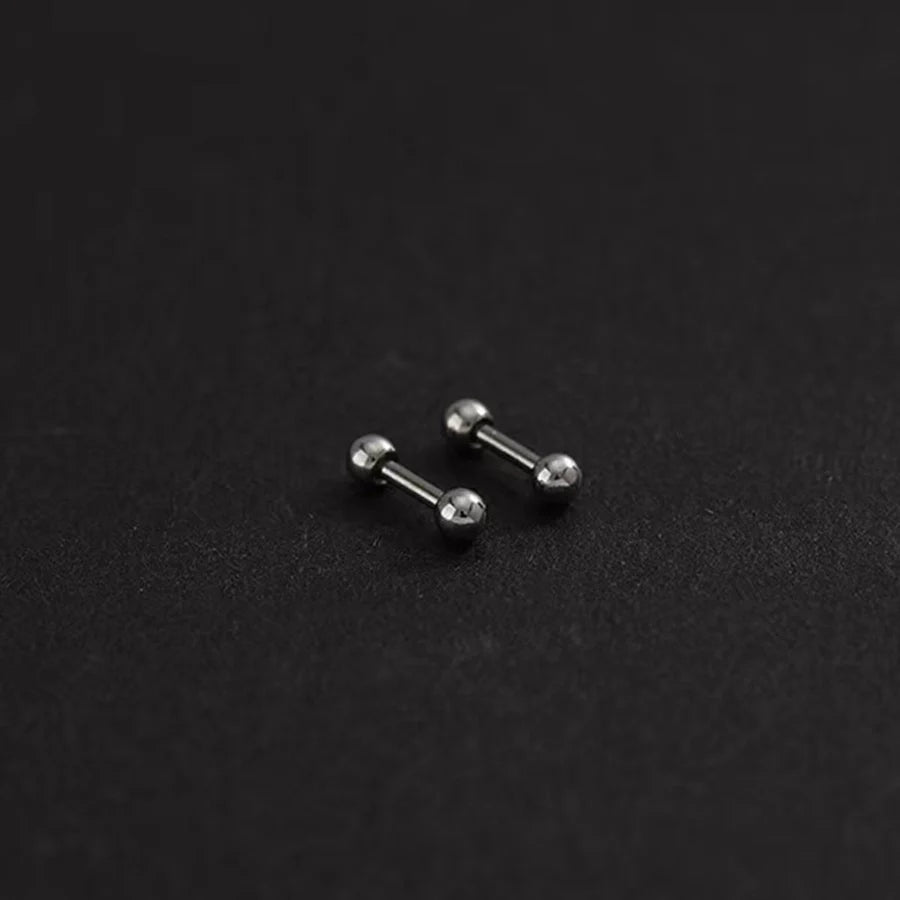 1 Pair Simple Style Round 304 Stainless Steel 18K Gold Plated Ear Studs