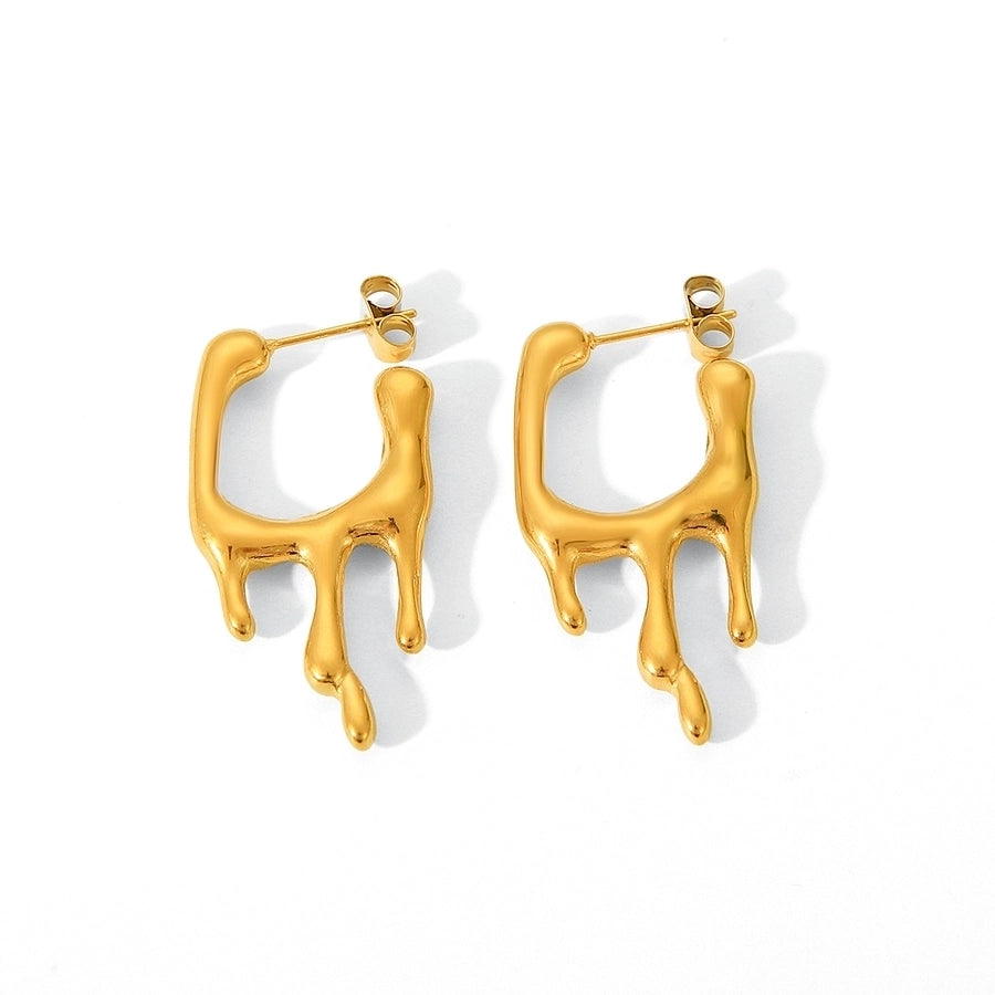 1 Pair IG Style French Style Heart Shape Bow Knot Thread 304 Stainless Steel Titanium Steel 18K Gold Plated Ear Studs