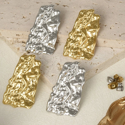 1 Pair Basic Simple Style Geometric Plating 304 Stainless Steel Ear Studs