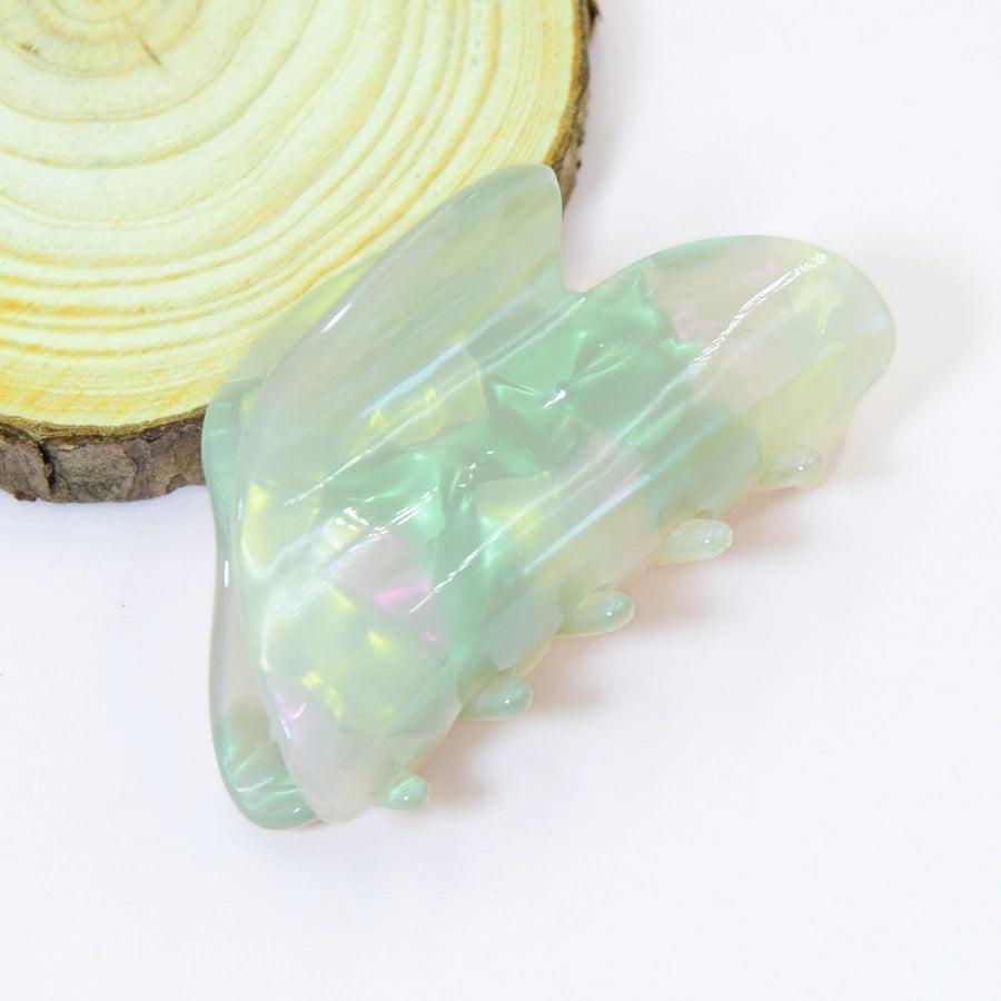 cute color block arylic handmade hair claws 1 piece