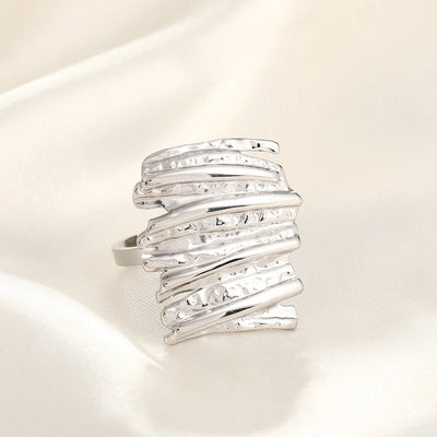 Jewelry Simple Style Commute Geometric 304 Stainless Steel Plating Open Rings