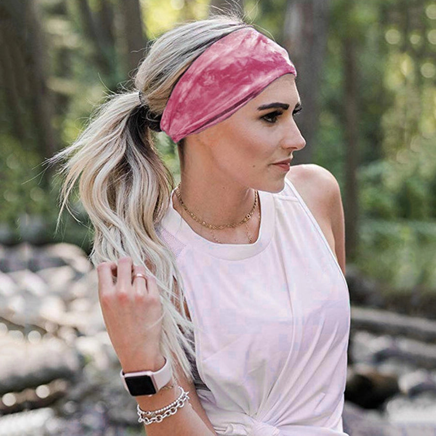 Women's Men's Casual Simple Style Gradient Color Flower Cloth Hair Band