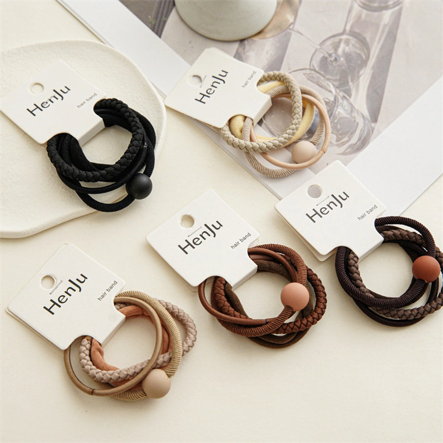 simple style solid color acrylic hair tie 1 set