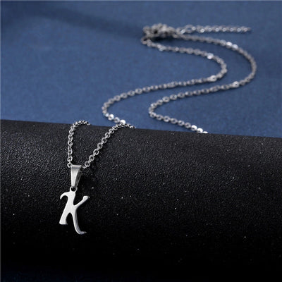 Jewelry Casual Simple Style Classic Style Letter 201 Stainless Steel Silver Plated Hollow Out Pendant Necklace