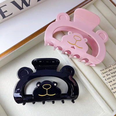 Simple Style Solid Color Acetic acid sheets Inlay Zircon Hair Clip 1 Piece