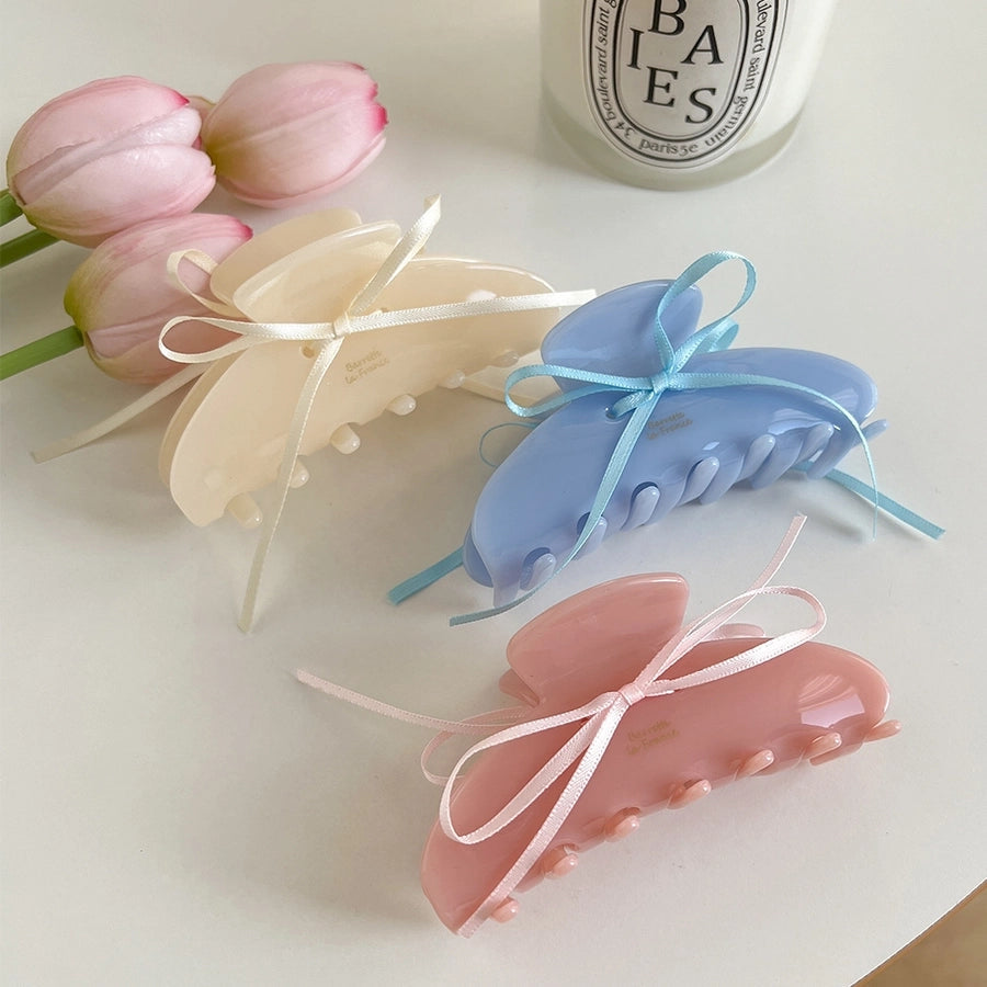 Women's Sweet Simple Style Bow Knot Acetic acid sheets Hair Claws