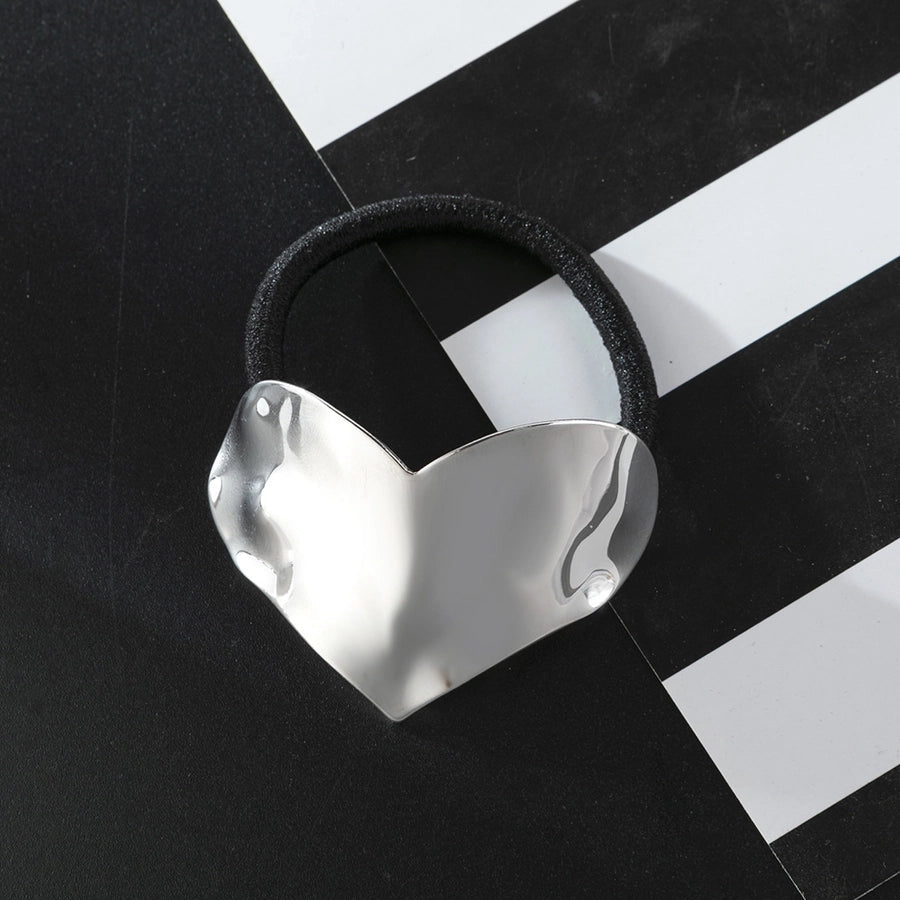 Women's Simple Style Heart Shape Alloy Hair Tie