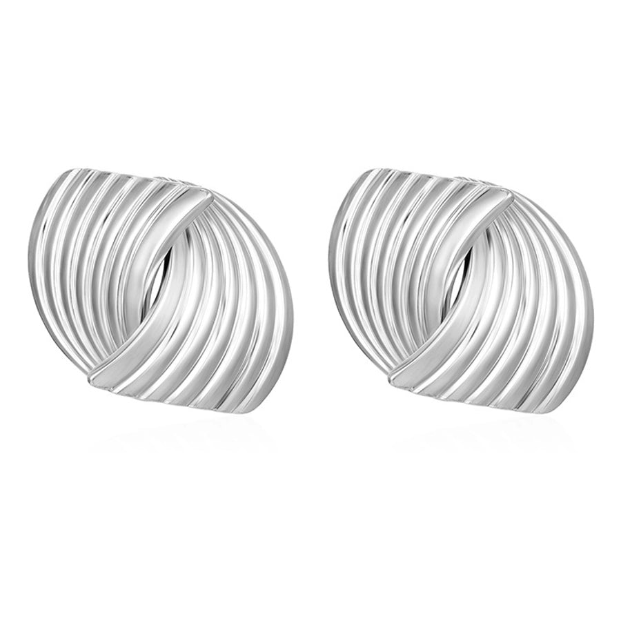 1 Pair Simple Style Stripe 304 Stainless Steel Ear Studs