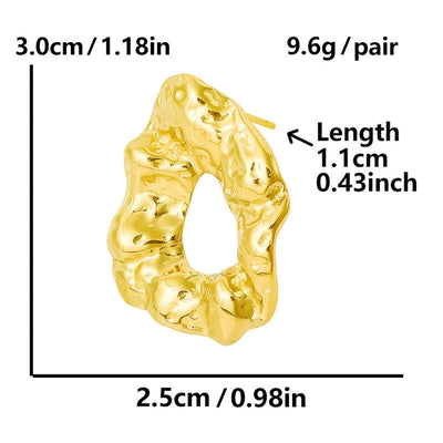 1 Pair Basic Simple Style Geometric Plating 304 Stainless Steel Ear Studs