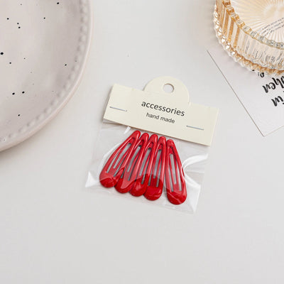 simple style solid color metal hollow out hair clip