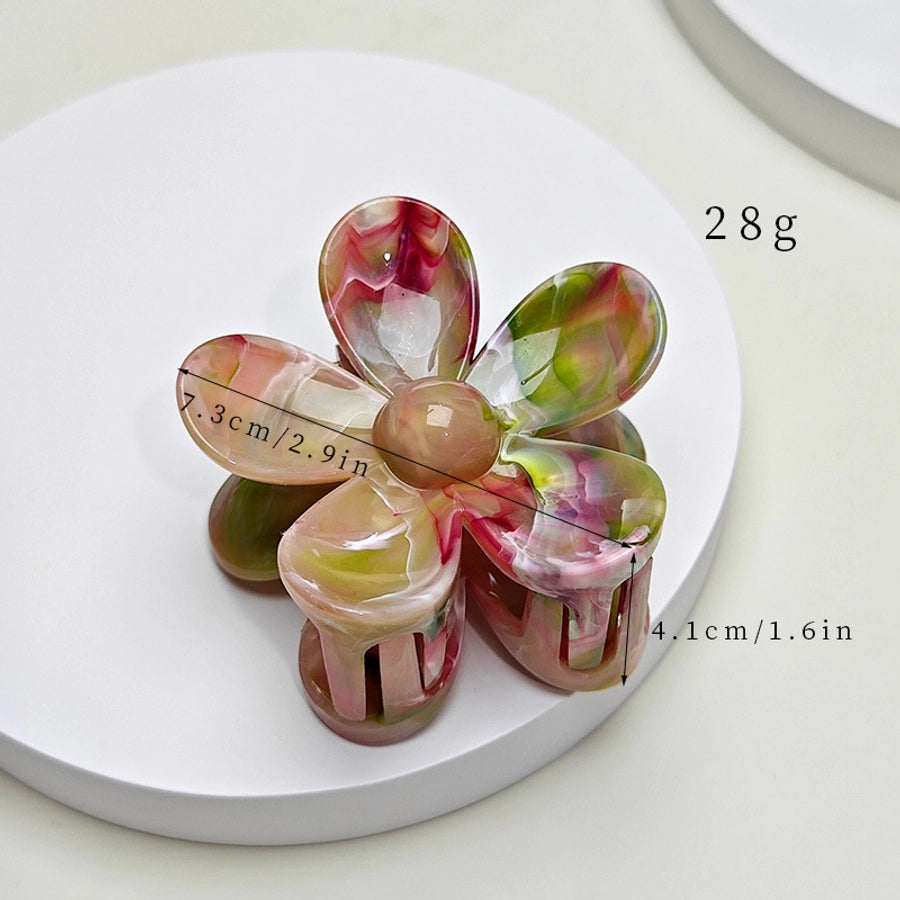 Women's IG Style Sweet Flower Resin Hair Claws