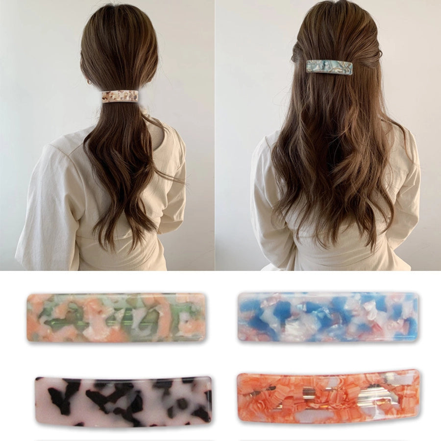 7.5*2 Korean color ponytail clip small spring clip student half clip one word top clip horizontal clip hairpin hairpin hairpin