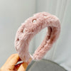 basic classic style solid color plush hair band