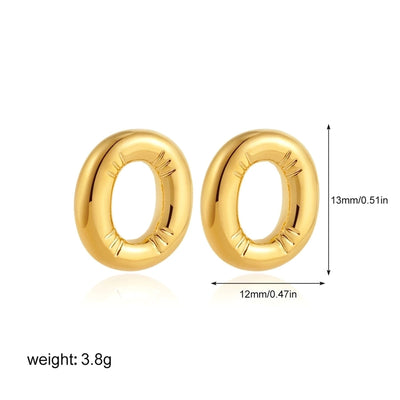 1 Pair Classic Style Letter 304 Stainless Steel Ear Studs