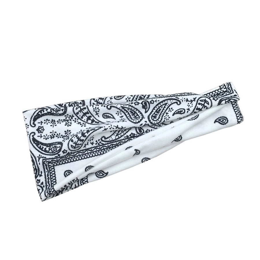 Hair Band Women's Bohemian Printed Headband Yoga Sports Sweat-absorbent Headscarf Cashew Flower Headwear Headband