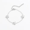 Luxurious Simple Style Flower 304 Stainless Steel White Gold Plated Gold Plated Bracelets In Bulk