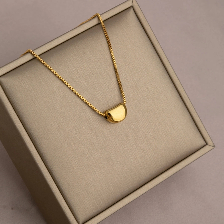 Jewelry Elegant Semicircle Titanium Steel Pendant Necklace