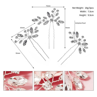 Antique U-shaped Hairpin Hair Accessories Simple Rhinestone Pin Hairpin Photography Portrait High-end Hair Hairpin