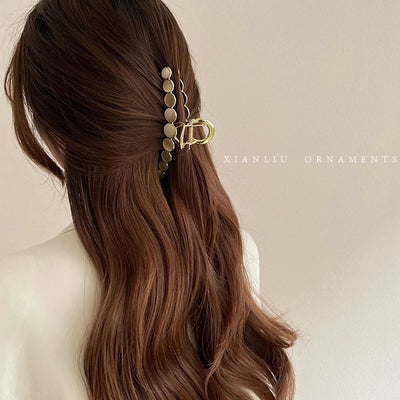 elegant round alloy hair claws