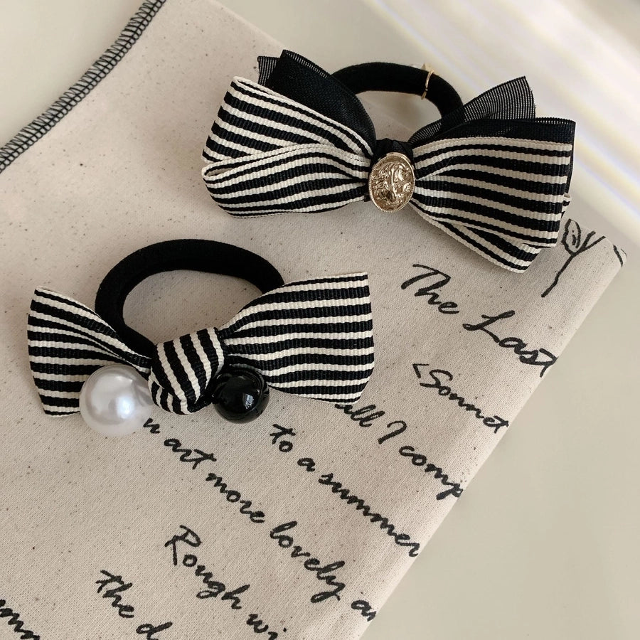 Women's Casual Simple Style Stripe Bow Knot Cloth Hair Tie