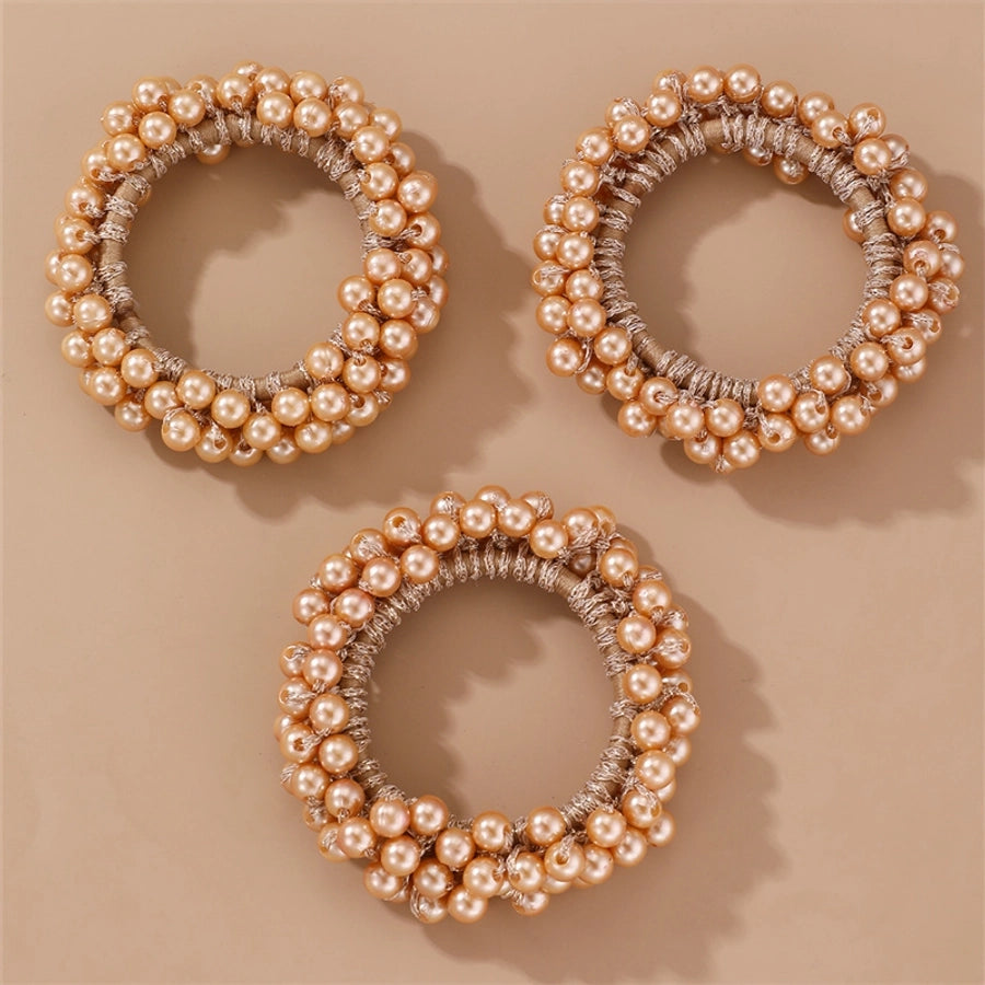 Women's Fairy Style Sweet Simple Style Round Imitation Pearl Beaded Artificial Pearls Hair Tie
