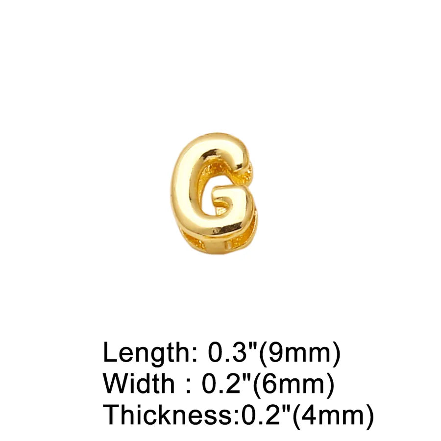 Wholesale Jewelry Basic Simple Style letter Copper 18K Gold Plated