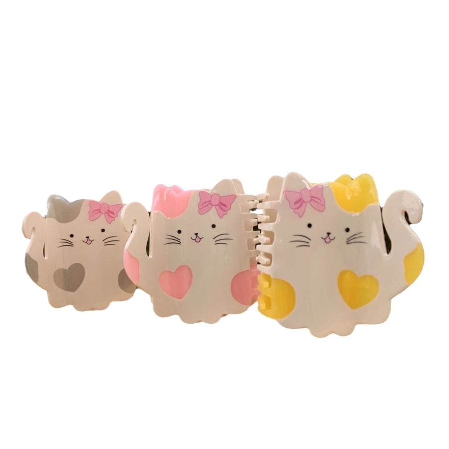 Women's Cartoon Style Heart Shape Cat Bow Knot Acetic acid sheets Polishing Hair Claws