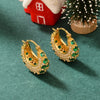 1 Pair Elegant Luxurious Geometric Plating Inlay Copper Zircon 18K Gold Plated Earrings