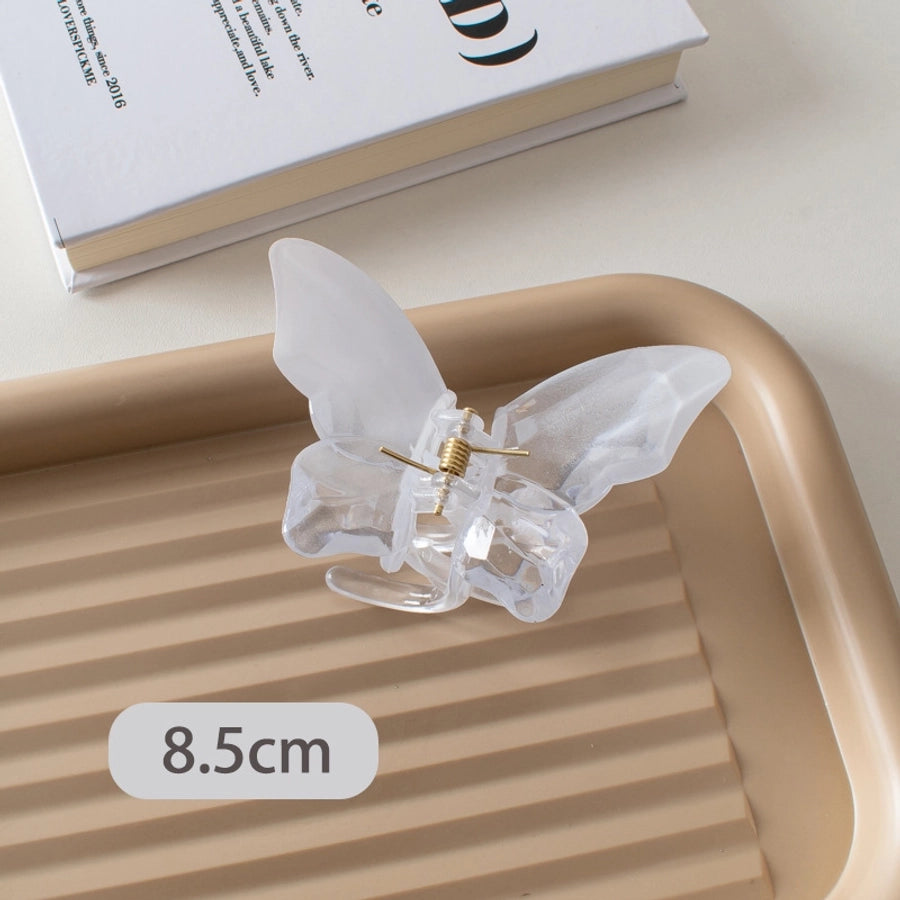 simple style solid color plastic spray paint hair claws 1 piece