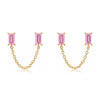 1 Pair Casual Elegant Geometric Copper Zircon 24K Gold Plated Drop Earrings